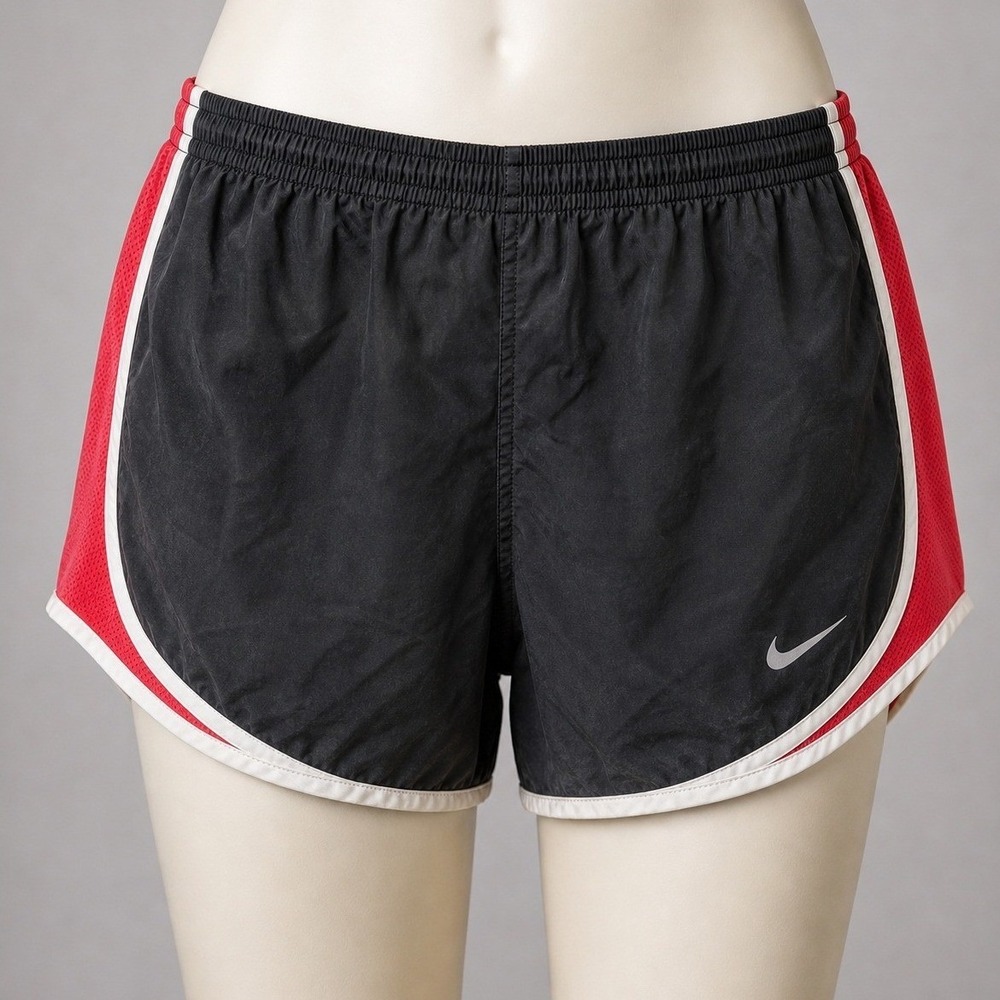 Nike Dri-Fit Tempo Women's Medium Black Red White Shorts